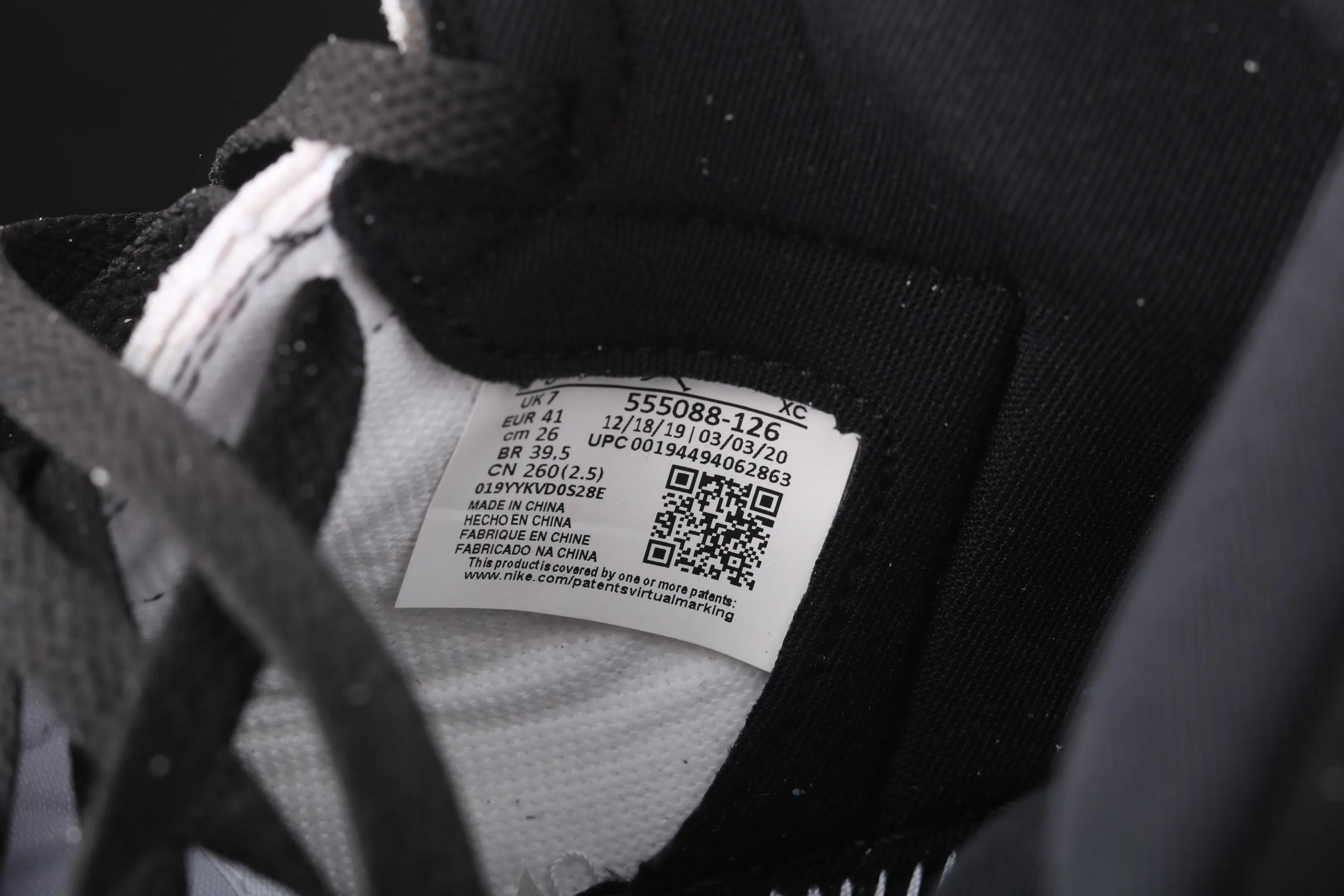 All categories Air Jordan Jordan series basketball shoes Air Jordan 1 High X version Air Jordan 1 Light Smoke Gray AJ1 Joe 1 light smoke gray 555088-126